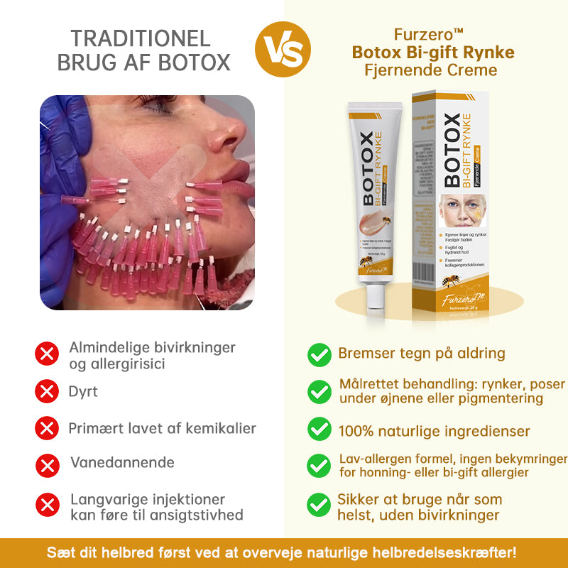 🍎💎Fremstillet og afsendt fra Danmark✅Furzero™ Botox Bi-Venom Rynkefjerningscreme – Sidste dags kampagne: Spar 70%