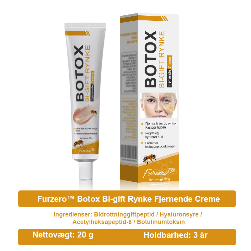 🍎💎Fremstillet og afsendt fra Danmark✅Furzero™ Botox Bi-Venom Rynkefjerningscreme – Sidste dags kampagne: Spar 70%