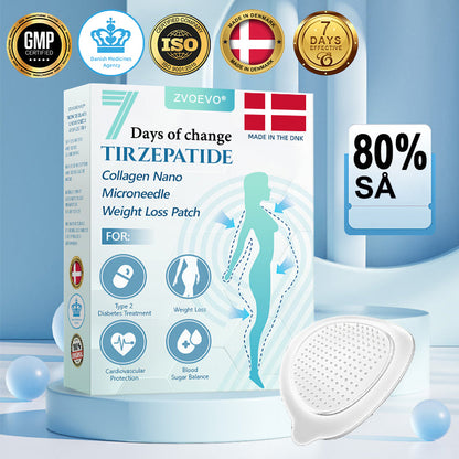 🏥🐙【Sidste dags tilbud -60 %🌟】🌈🌈ZVOEVO® SMGT-GLP-1 Tirzensti & Kollagen Nano-Mikronåle Slankeplaster丨Målrettet mod overvægt, slap hud, forhøjet blodtryk, diabetes, fedtlever, ledsmerter og træthed