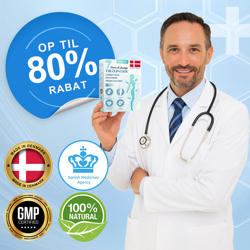 🏥🐙【Sidste dags tilbud -60 %🌟】🌈🌈ZVOEVO® SMGT-GLP-1 Tirzensti & Kollagen Nano-Mikronåle Slankeplaster丨Målrettet mod overvægt, slap hud, forhøjet blodtryk, diabetes, fedtlever, ledsmerter og træthed