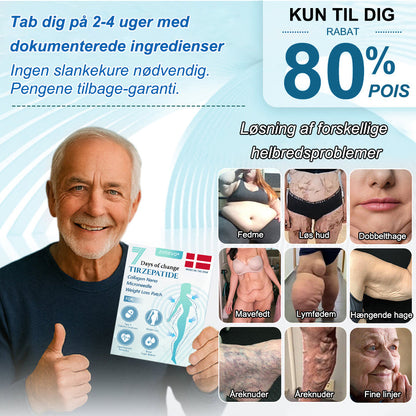 🏥🐙【Sidste dags tilbud -60 %🌟】🌈🌈ZVOEVO® SMGT-GLP-1 Tirzensti & Kollagen Nano-Mikronåle Slankeplaster丨Målrettet mod overvægt, slap hud, forhøjet blodtryk, diabetes, fedtlever, ledsmerter og træthed